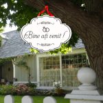 Pancarta Bine Ati Venit, Nunta, Alb, 40x29cm, PNBV008 - imagine 2