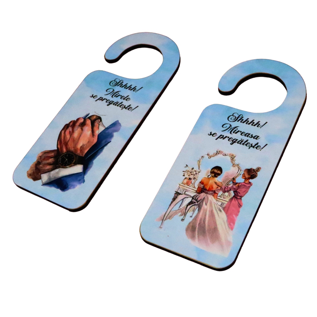 PUSHH013. Set Placute Usa Miri, Nunta, 15x6cm, PUSHH013 - imagine 2