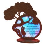 Suport Licheni, Copac, Indragostiti, Sotie, Lemn, Wenge, 22x23cm, DCA016