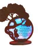 Suport Licheni, Copac, Indragostiti, Sotie, Lemn, Wenge, 22x23cm, DCA016 - imagine 2