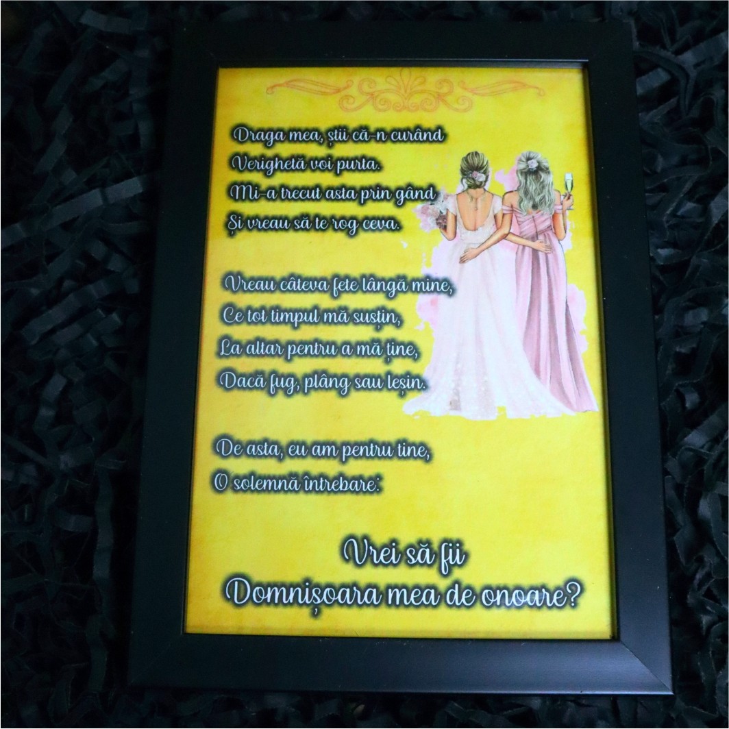 DCCDO002. Set Cadou, Cerere Domnisoara Onoare, Vin spumant Maschio Prosecco, Bomboane Raffaello, 28x23 cm, DCCDO002 - imagine 3