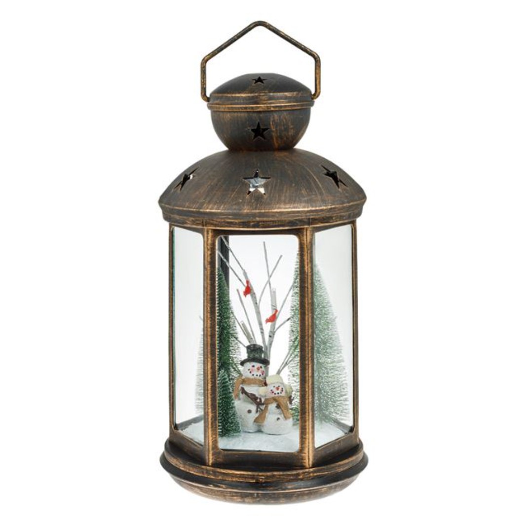 DCJ056 Decoratiune de Craciun, Felinar, Om de Zapada, Bronz, 42 Leduri, DCJ056 - imagine 1