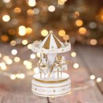 Decoratiune de Craciun, Carusel, Muzical, Alb,18cm, DCJ236 - imagine 4