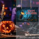 Decoratiune de Halloween, Lemn, Multicolor, 41x29cm, DH035 - imagine 5