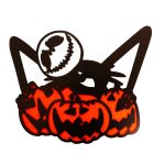 Decoratiune de Halloween, Lemn, Portocaliu, 30x24 cm, DH039 - imagine 5