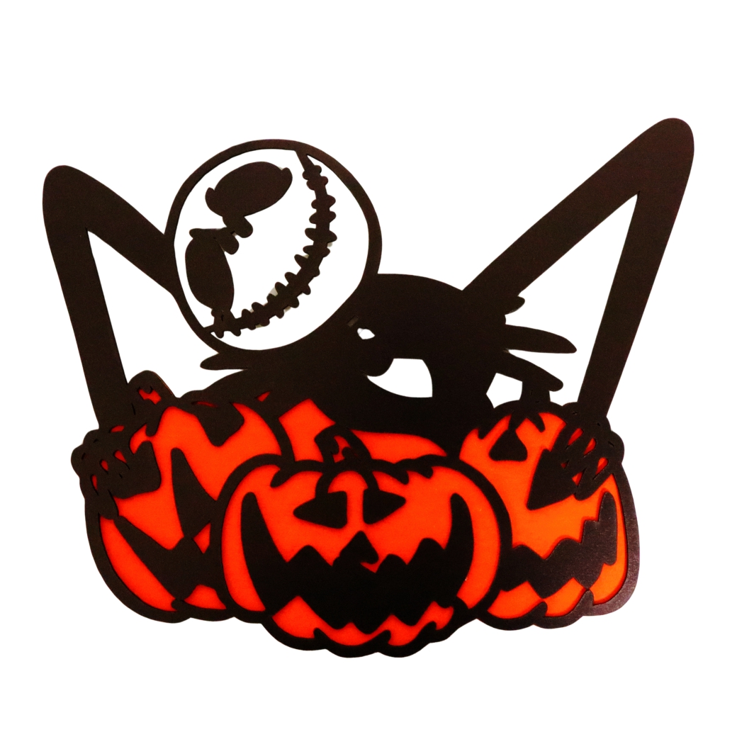 DH039 Decoratiune de Halloween, Lemn, Portocaliu, 30x24 cm, DH039 - imagine 5