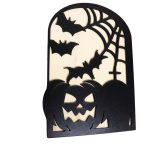 Decoratiune de Halloween, Lemn, Negru, 30x22 cm, DH044 - imagine 2