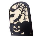 Decoratiune de Halloween, Lemn, Negru, 30x22 cm, DH044 - imagine 3