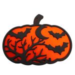Decoratiune de Halloween, Dovleac, Lemn, Portocaliu, 30x28 cm, DH065 - imagine 3