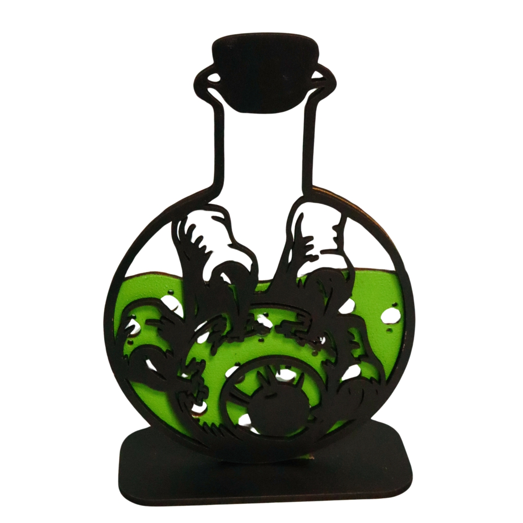 DH067.... Decoratiune de Halloween, Lemn, Verde, DH067 - imagine 4