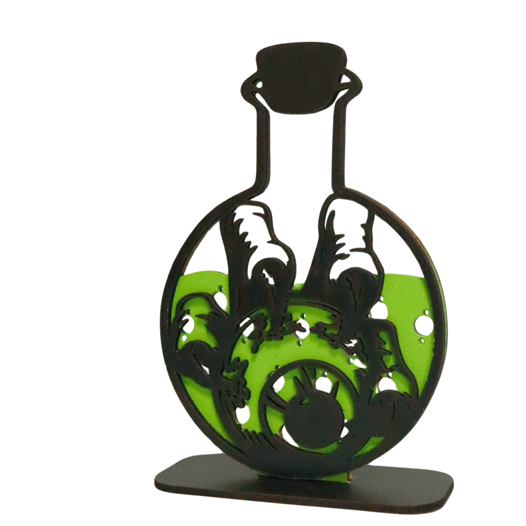 DH067.. Decoratiune de Halloween, Lemn, Verde, DH067 - imagine 2