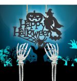 Decoratiune de Halloween, Lemn, Negru, 30x23 cm, DH070 - imagine 4