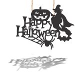 Decoratiune de Halloween, Lemn, Negru, 30x23 cm, DH070 - imagine 3