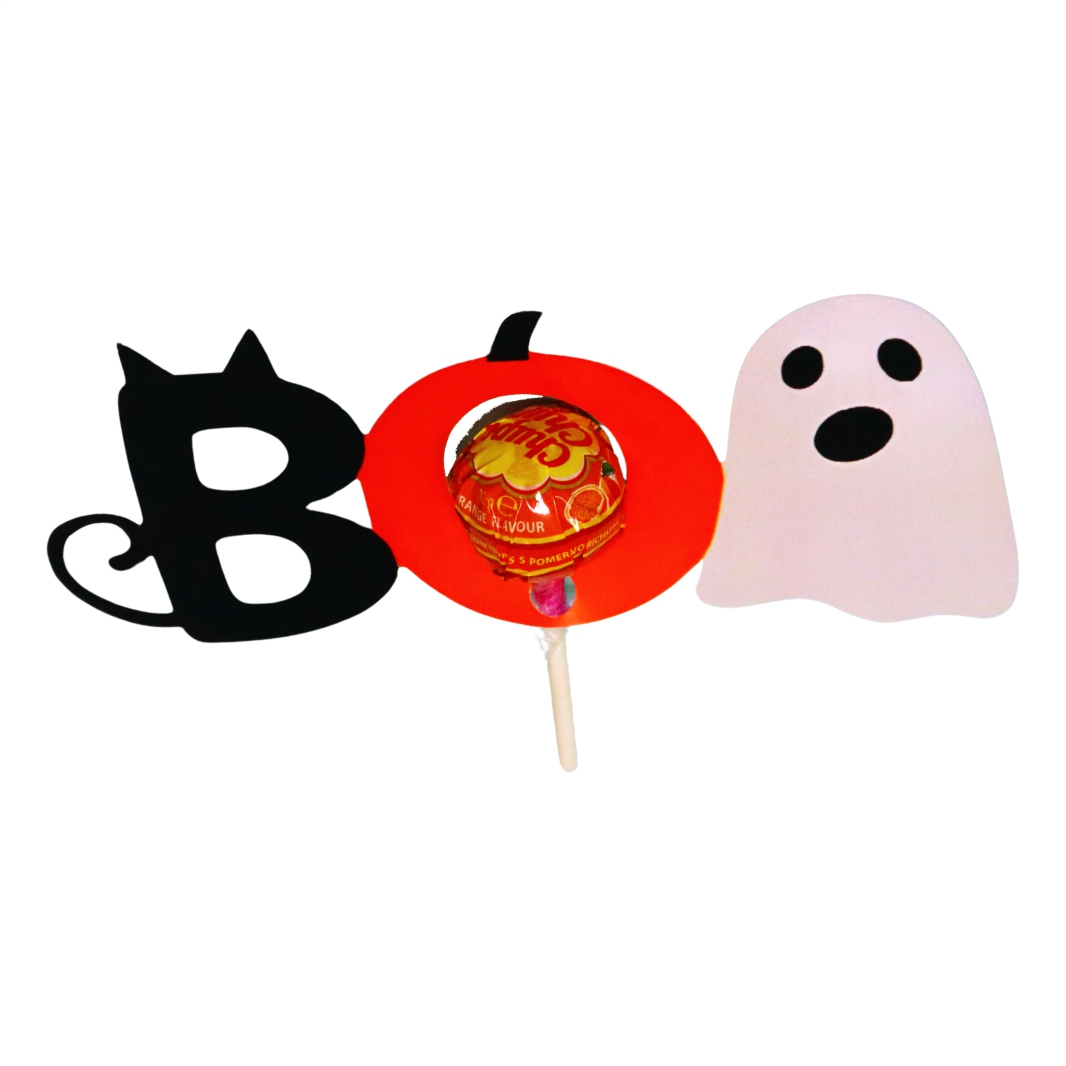 DH080.... Decoratiune de Halloween, Bomboana  Chupa Chups, Portocaliu, 16x6,5 cm, DH080 - imagine 4