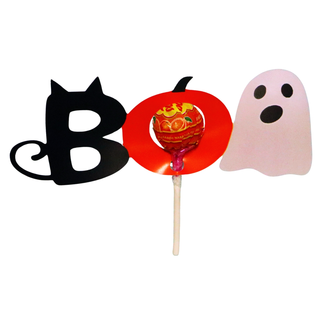 DH080... Decoratiune de Halloween, Bomboana  Chupa Chups, Portocaliu, 16x6,5 cm, DH080 - imagine 5