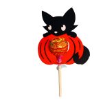 Decoratiune de Halloween, Bomboana  Chupa Chups, Portocaliu, 7,5x8 cm, DH081 - imagine 3