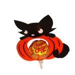 Decoratiune de Halloween, Bomboana  Chupa Chups, Portocaliu, 7,5x8 cm, DH081 - imagine 4