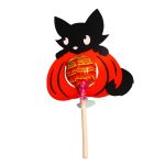 Decoratiune de Halloween, Bomboana  Chupa Chups, Portocaliu, 7,5x8 cm, DH081