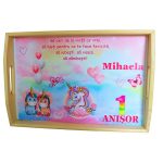 Set Mot Personalizat, Unicorn, 5 Piese, Lemn, Roz, 20x30cm, SMD112 - imagine 3