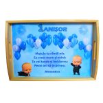 Set Mot Personalizat, Baby Boss, 6 Piese, Lemn, Albastru, 20x30cm, SMD125 - imagine 5