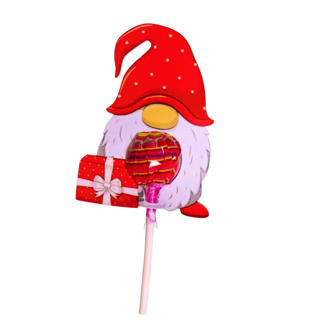 001 Decoratiune de Craciun, Bomboana Chupa Chups, Rosu, 11×7,5 cm, 001 - imagine 1