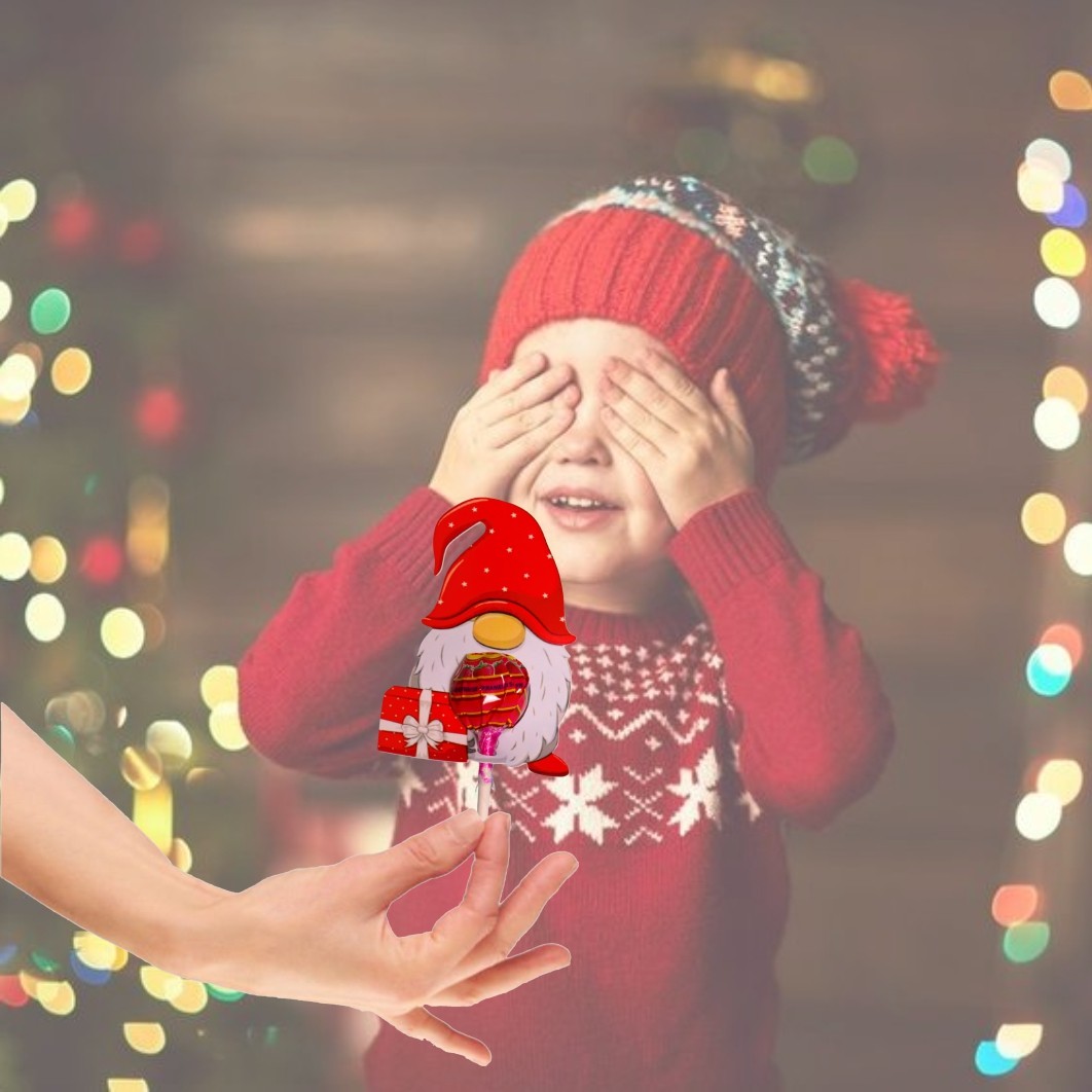 001..... Decoratiune de Craciun, Bomboana Chupa Chups, Rosu, 11×7,5 cm, 001 - imagine 2