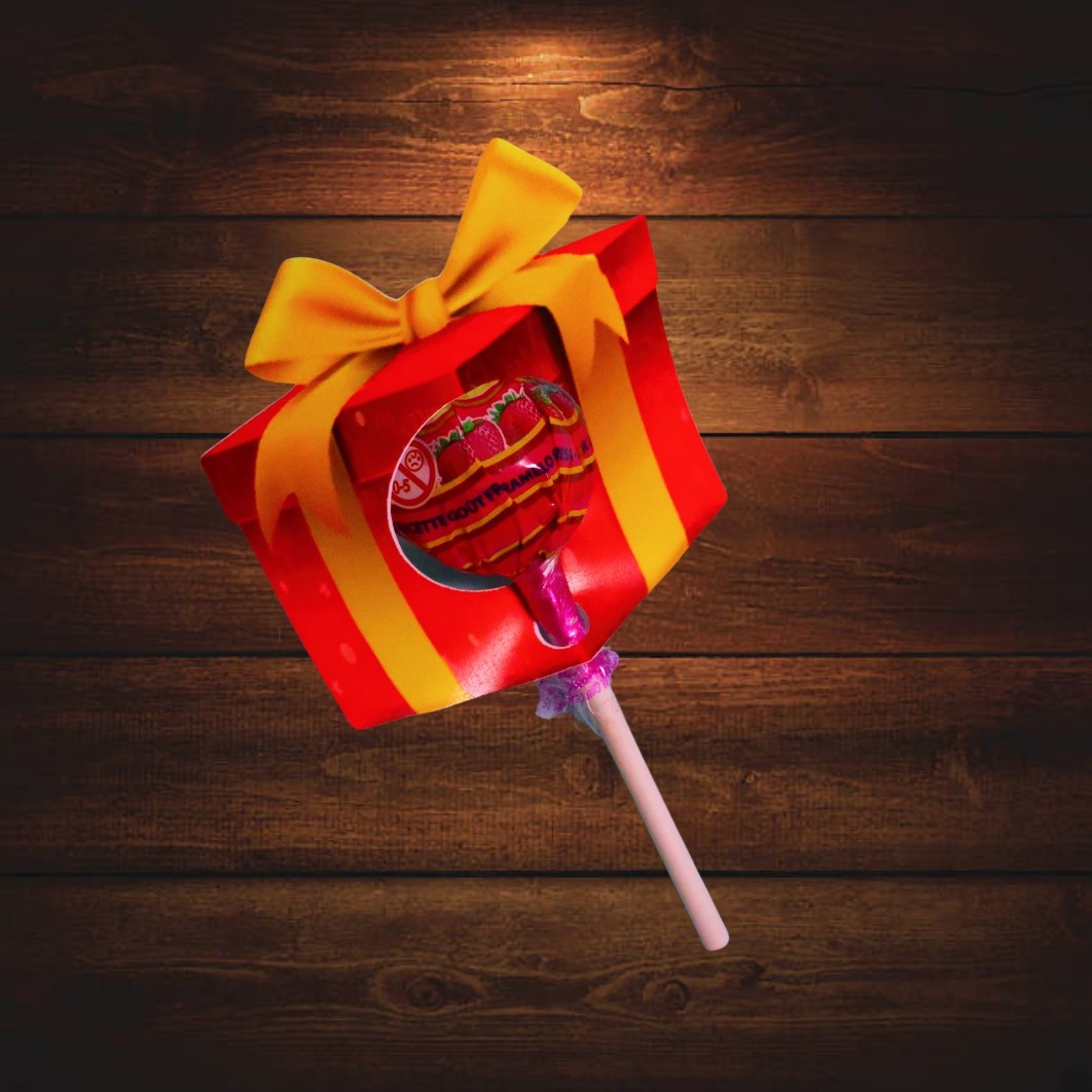 003.... Decoratiune de Craciun, Bomboana Chupa Chups, Rosu, 6,5x7,5 cm, 003 - imagine 5