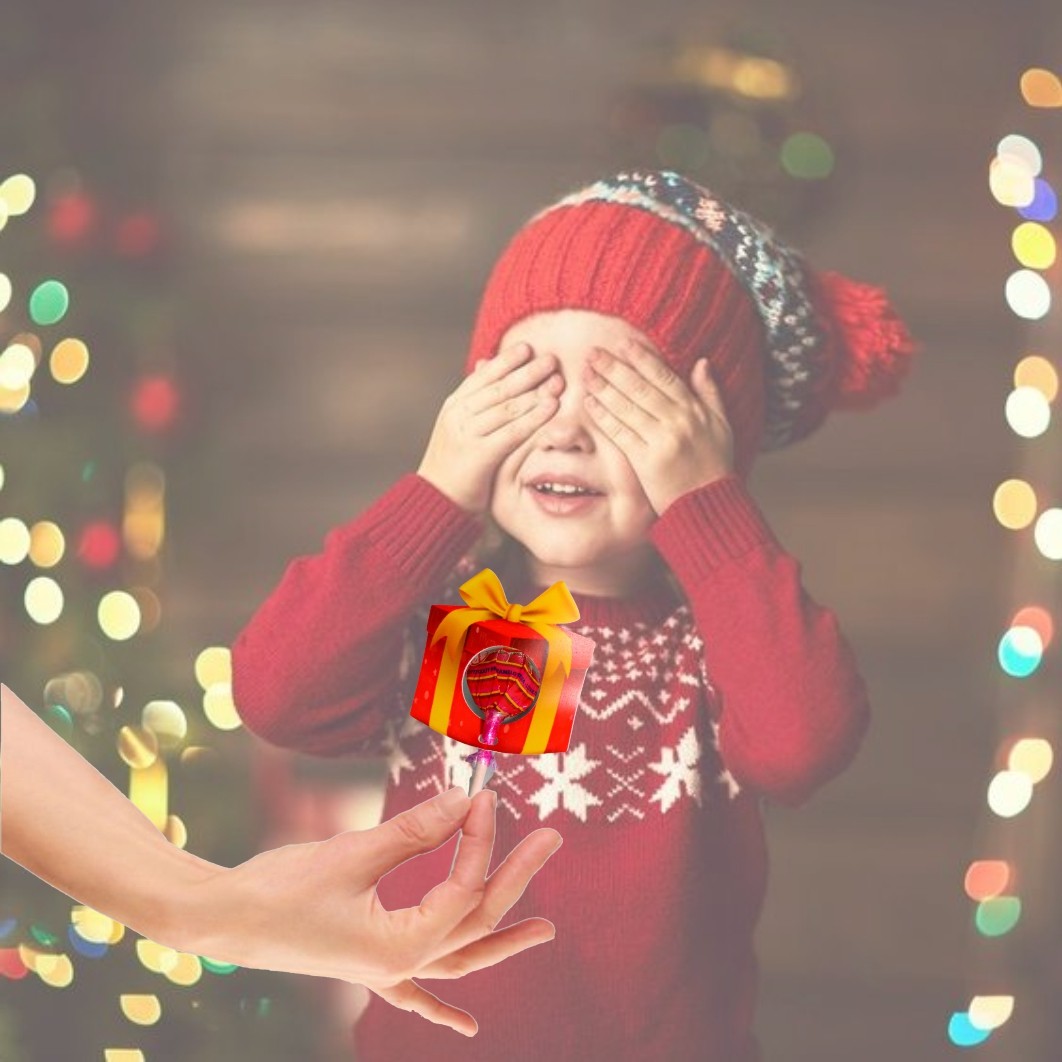 003..... Decoratiune de Craciun, Bomboana Chupa Chups, Rosu, 6,5x7,5 cm, 003 - imagine 2