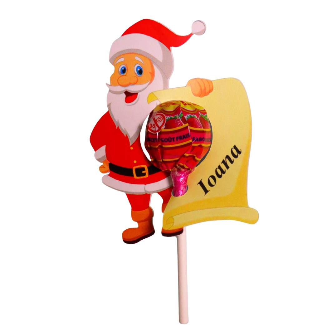 007... Decoratiune de Craciun, Bomboana Chupa Chups, Rosu, 8x6 cm, 007 - imagine 4