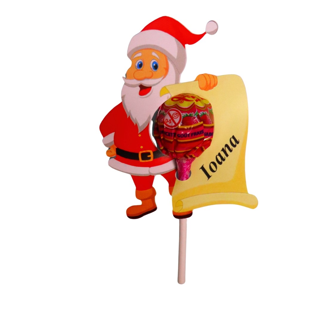 007.. Decoratiune de Craciun, Bomboana Chupa Chups, Rosu, 8x6 cm, 007 - imagine 3