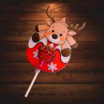 Decoratiune de Craciun, Bomboana Chupa Chups, Rosu, 11x8 cm, 009 - imagine 3