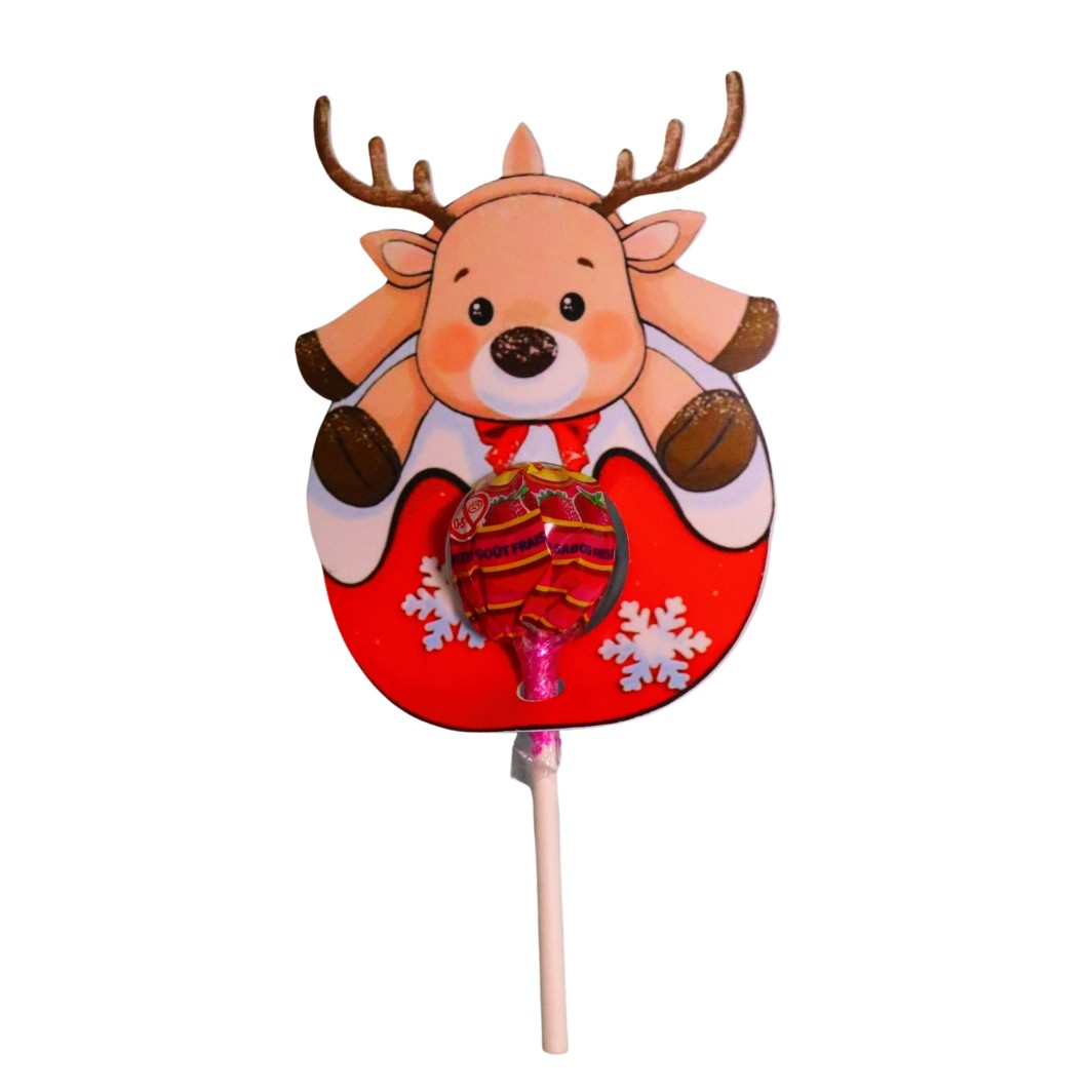 009... Decoratiune de Craciun, Bomboana Chupa Chups, Rosu, 11x8 cm, 009 - imagine 4