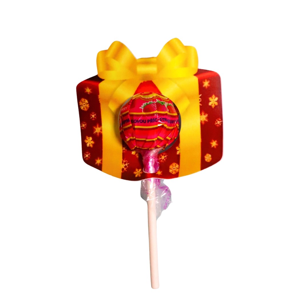 012... Decoratiune de Craciun, Bomboana Chupa Chups, Rosu, 7x7 cm, 012 - imagine 5