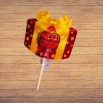 Decoratiune de Craciun, Bomboana Chupa Chups, Rosu, 7x7 cm, 012 - imagine 4