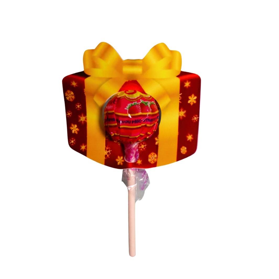 012. Decoratiune de Craciun, Bomboana Chupa Chups, Rosu, 7x7 cm, 012 - imagine 3