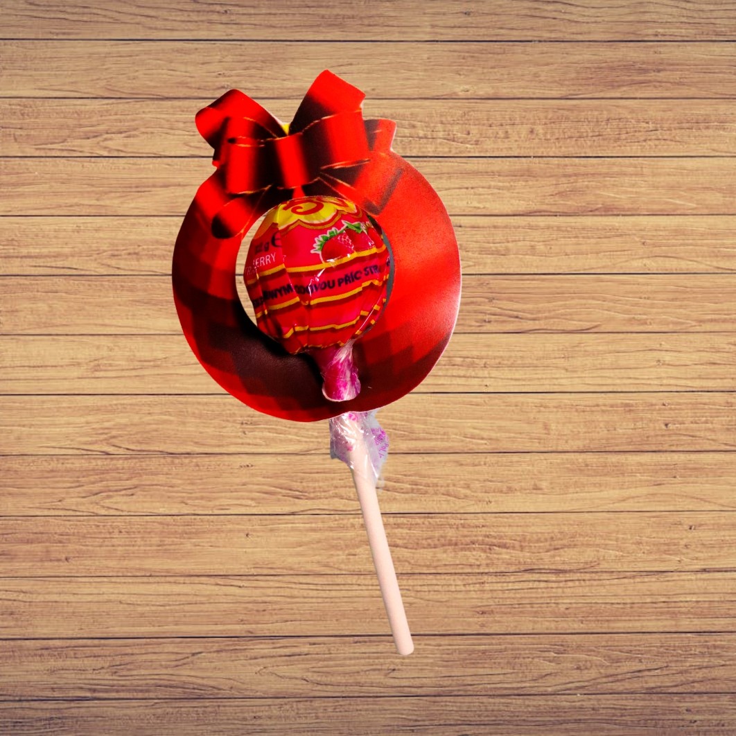014.... Decoratiune de Craciun, Bomboana Chupa Chups, Rosu, 6,5x5,5 cm, 014 - imagine 5