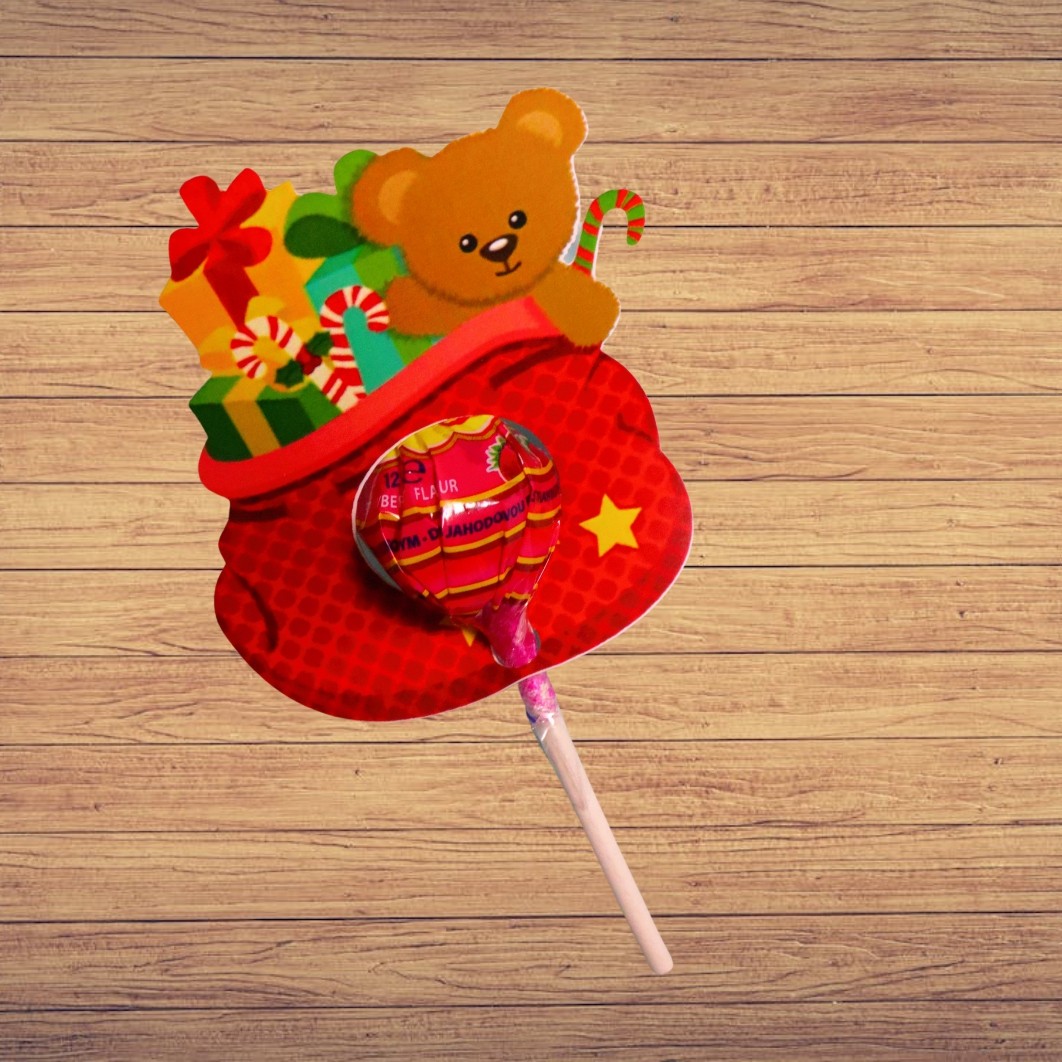 016... Decoratiune de Craciun, Bomboana Chupa Chups, Rosu, 7,5x8,5 cm, 016 - imagine 4
