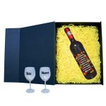 Set cadou Parinti, Cutie de vin cu sticla si 2 pahare, 35x25cm, Vin Domeniile Panciu Feteasca Neagra, CSVPA010 - imagine 2