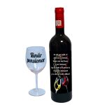 Set cadou Pensionare, Cutie de vin cu sticla si un pahar, 35x25cm, Vin Budureasca Clasic, CSVPN005 - imagine 3