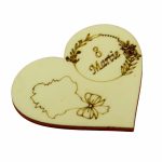 Martisor, Baza pentru flori, Inima, Lemn, 8 Martie, Primavara, 10x8 cm, BM052 - imagine 4