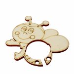 Martisor, Baza acadea, Albinuta, Lemn, 9x9 cm, Primavara, MB04 - imagine 5