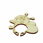 Martisor, Baza acadea, Albinuta, Lemn, 9x9 cm, Primavara, MB04 - imagine 3