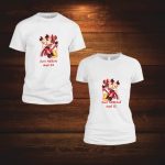 Set 2 Tricouri , Cuplu, Bumbac, Alb, TUV002 - imagine 4