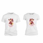 Set 2 Tricouri , Cuplu, Bumbac, Alb, TUV002