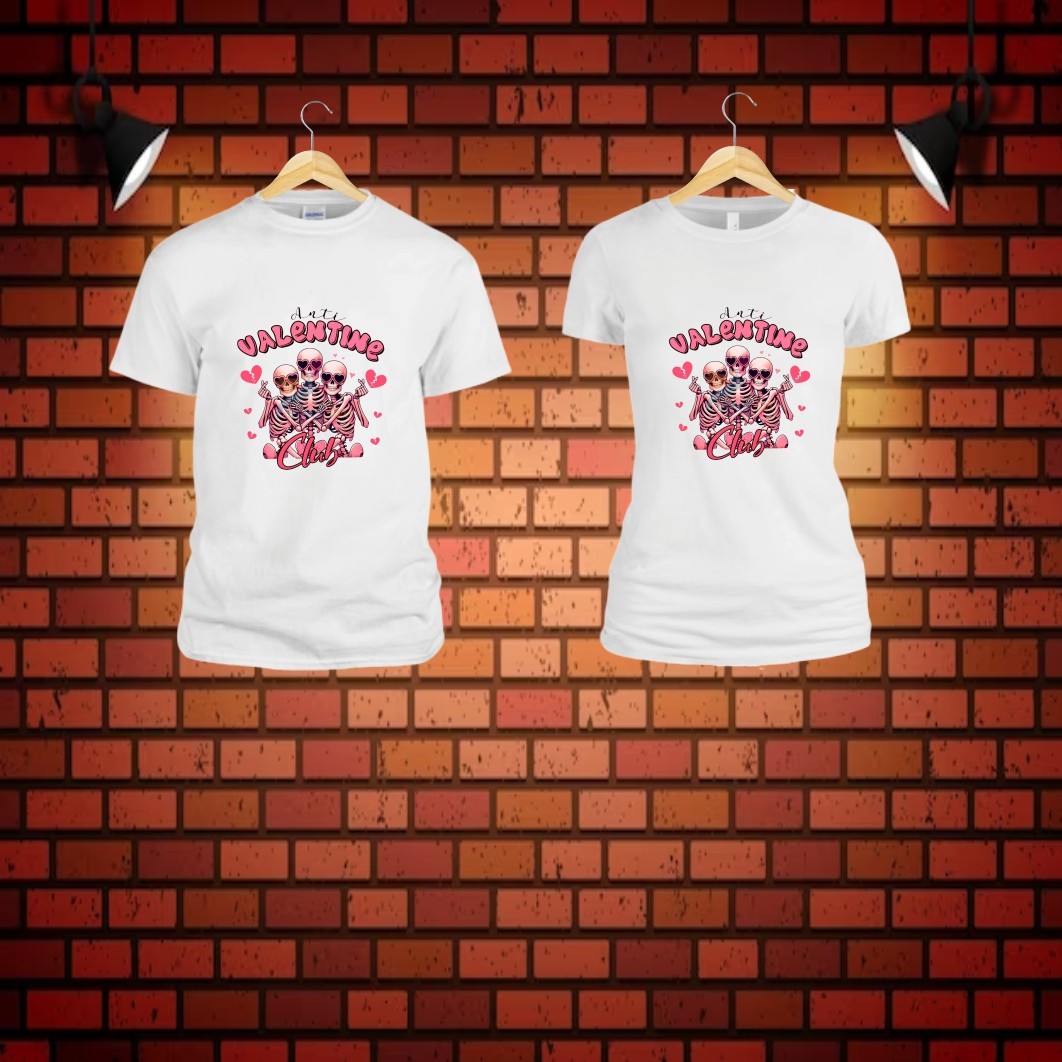 TUV007. Set 2 Tricouri , Cuplu, Bumbac, Alb, TUV007 - imagine 4