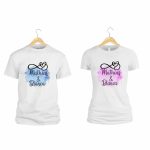 Set 2 Tricouri , Cuplu, Bumbac, Alb, TUV009 - imagine 2