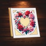 Cutii Aranjamente Licheni, Lemn, Alb, Inima, BL023 - imagine 5