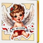 Cutii Aranjamente Licheni, Lemn, Alb, Cupidon, BL024 - imagine 4