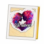 Cutii Aranjamente Licheni, Lemn, Alb, Cuplu, Te iubesc, BL031 - imagine 5