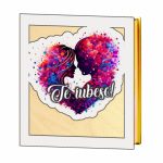 Cutii Aranjamente Licheni, Lemn, Alb, Cuplu, Te iubesc, BL031 - imagine 2